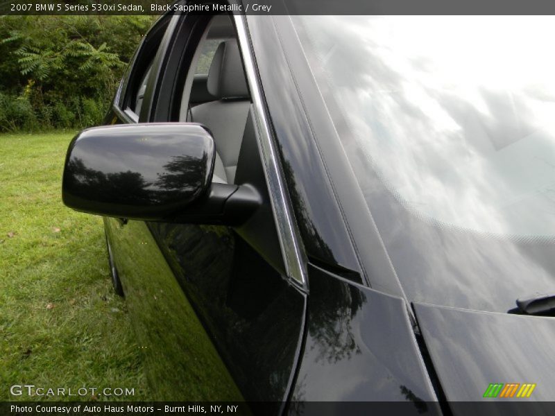 Black Sapphire Metallic / Grey 2007 BMW 5 Series 530xi Sedan