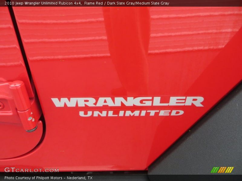 Flame Red / Dark Slate Gray/Medium Slate Gray 2010 Jeep Wrangler Unlimited Rubicon 4x4