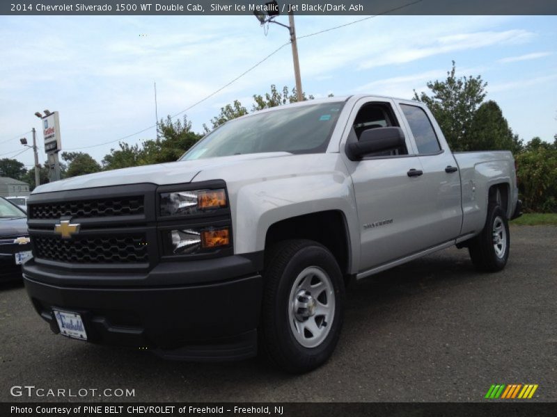 Silver Ice Metallic / Jet Black/Dark Ash 2014 Chevrolet Silverado 1500 WT Double Cab