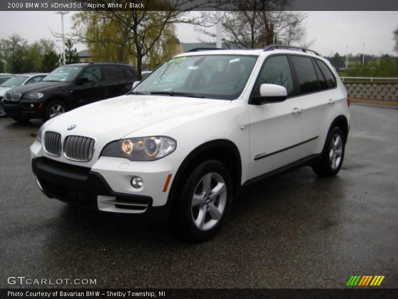 Alpine White / Black 2009 BMW X5 xDrive35d