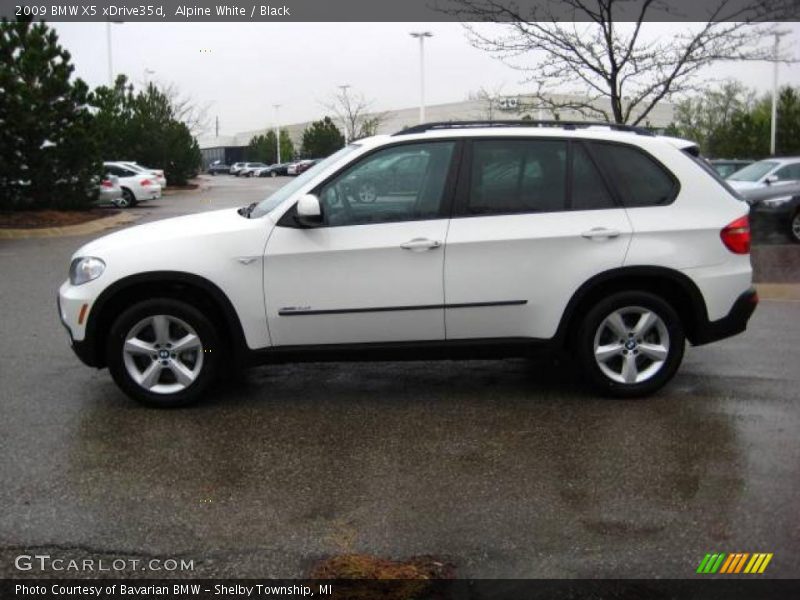 Alpine White / Black 2009 BMW X5 xDrive35d