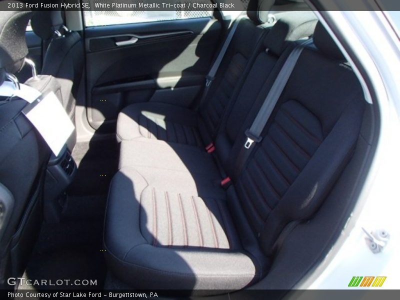 White Platinum Metallic Tri-coat / Charcoal Black 2013 Ford Fusion Hybrid SE