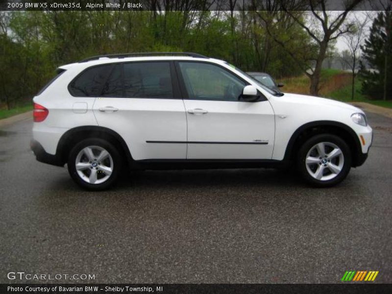 Alpine White / Black 2009 BMW X5 xDrive35d