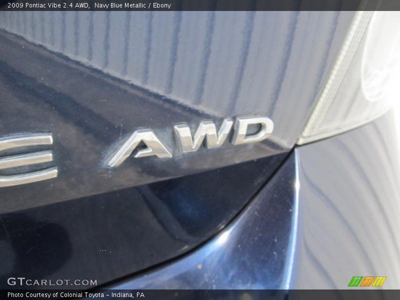 Navy Blue Metallic / Ebony 2009 Pontiac Vibe 2.4 AWD