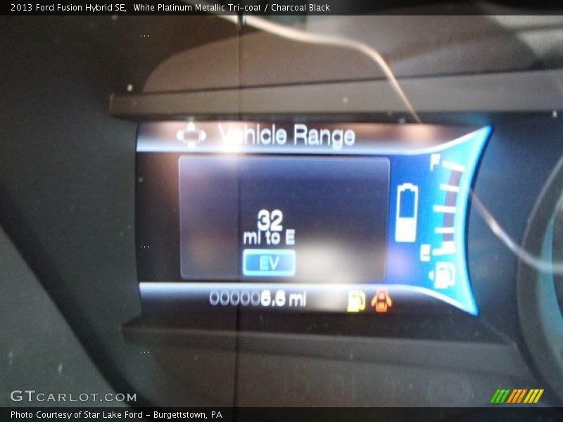 White Platinum Metallic Tri-coat / Charcoal Black 2013 Ford Fusion Hybrid SE