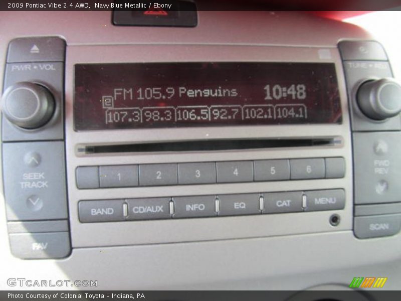 Navy Blue Metallic / Ebony 2009 Pontiac Vibe 2.4 AWD
