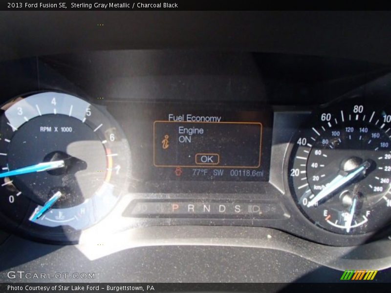 Sterling Gray Metallic / Charcoal Black 2013 Ford Fusion SE
