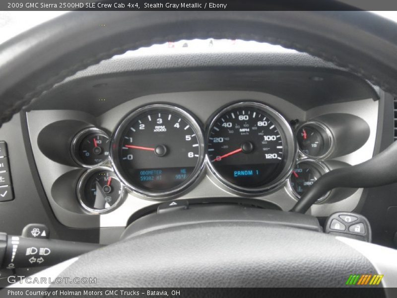 Stealth Gray Metallic / Ebony 2009 GMC Sierra 2500HD SLE Crew Cab 4x4