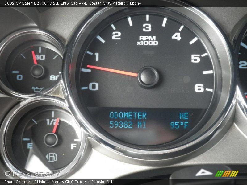 Stealth Gray Metallic / Ebony 2009 GMC Sierra 2500HD SLE Crew Cab 4x4