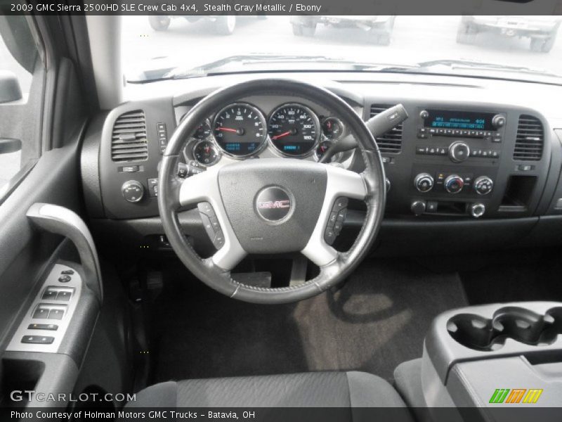 Stealth Gray Metallic / Ebony 2009 GMC Sierra 2500HD SLE Crew Cab 4x4
