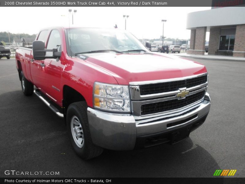 Victory Red / Dark Titanium 2008 Chevrolet Silverado 3500HD Work Truck Crew Cab 4x4