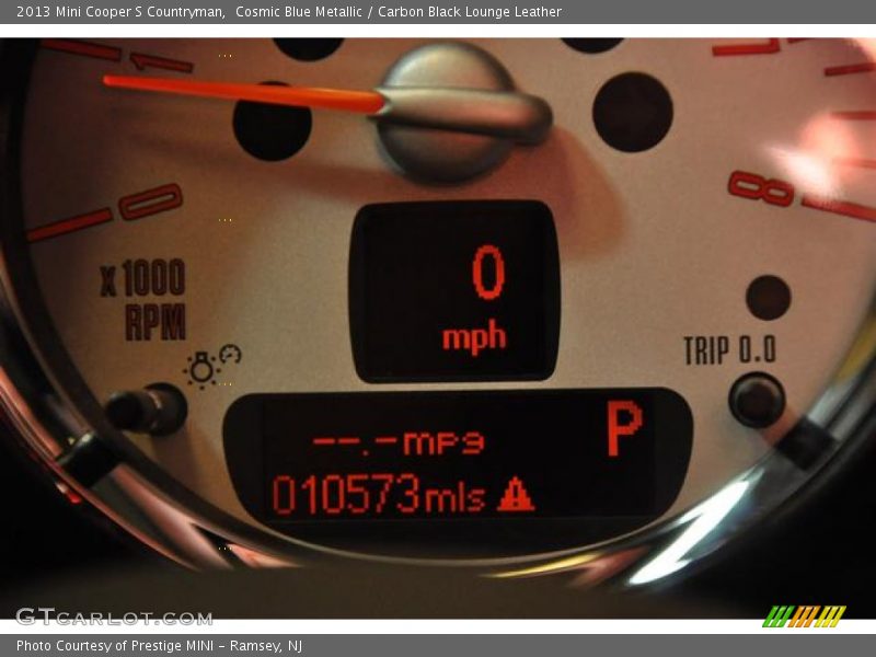 Cosmic Blue Metallic / Carbon Black Lounge Leather 2013 Mini Cooper S Countryman
