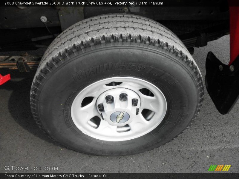 Victory Red / Dark Titanium 2008 Chevrolet Silverado 3500HD Work Truck Crew Cab 4x4