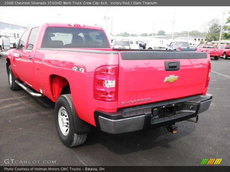 Victory Red / Dark Titanium 2008 Chevrolet Silverado 3500HD Work Truck Crew Cab 4x4