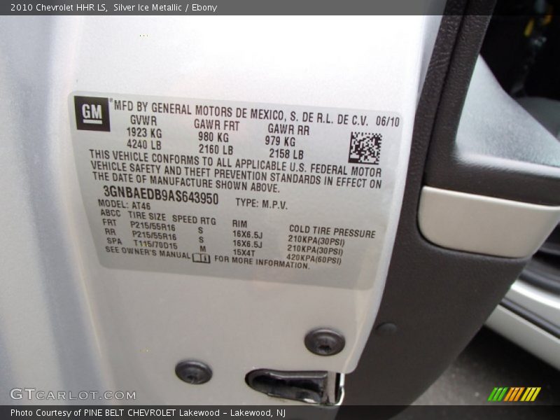 Silver Ice Metallic / Ebony 2010 Chevrolet HHR LS