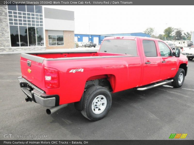 Victory Red / Dark Titanium 2008 Chevrolet Silverado 3500HD Work Truck Crew Cab 4x4
