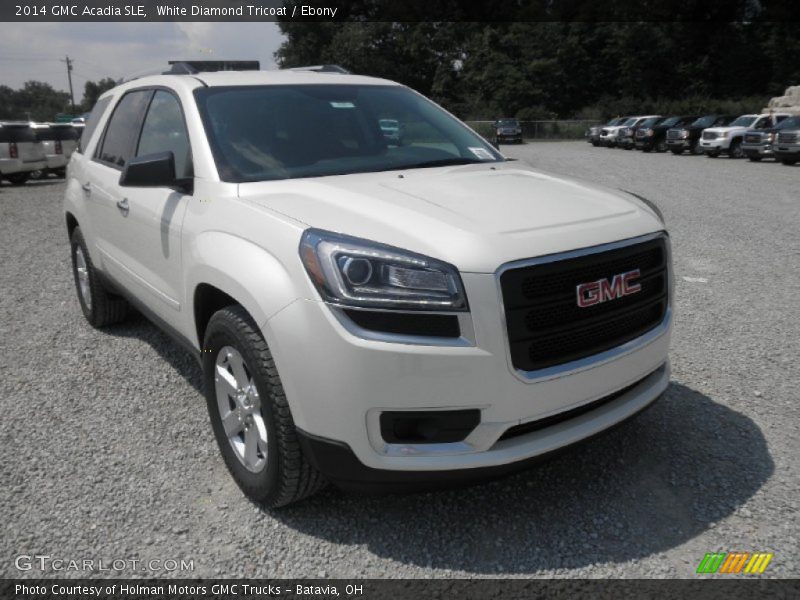 White Diamond Tricoat / Ebony 2014 GMC Acadia SLE