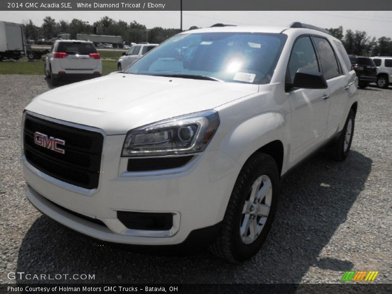 White Diamond Tricoat / Ebony 2014 GMC Acadia SLE