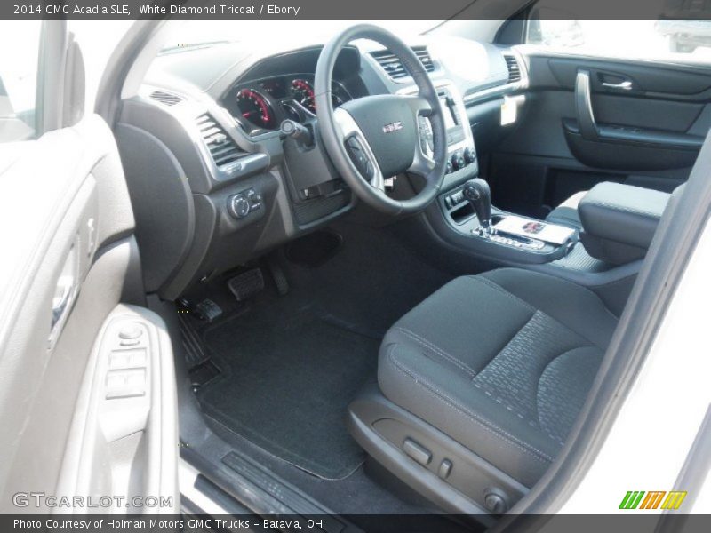 White Diamond Tricoat / Ebony 2014 GMC Acadia SLE