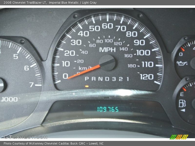 Imperial Blue Metallic / Light Gray 2008 Chevrolet TrailBlazer LT