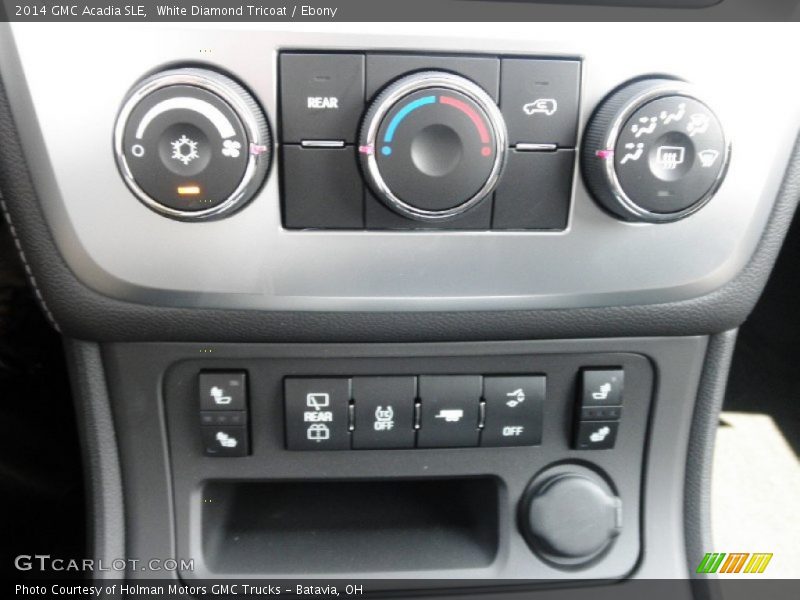 White Diamond Tricoat / Ebony 2014 GMC Acadia SLE