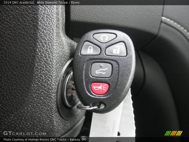 White Diamond Tricoat / Ebony 2014 GMC Acadia SLE