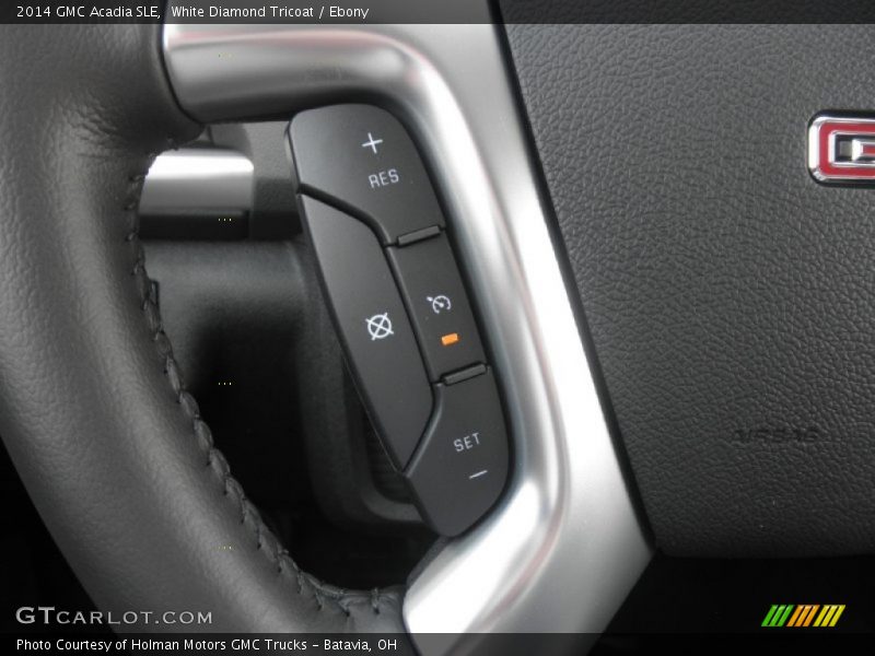 White Diamond Tricoat / Ebony 2014 GMC Acadia SLE