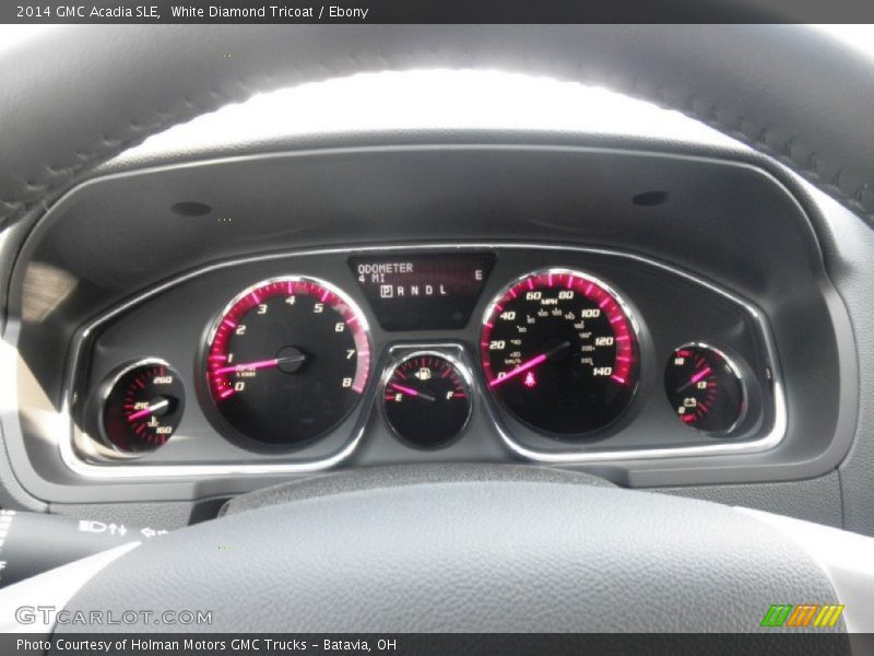 White Diamond Tricoat / Ebony 2014 GMC Acadia SLE