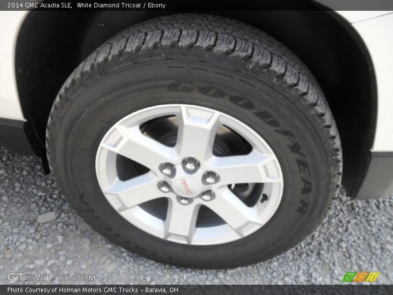 White Diamond Tricoat / Ebony 2014 GMC Acadia SLE