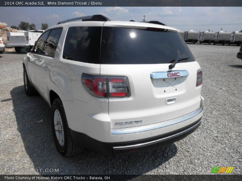 White Diamond Tricoat / Ebony 2014 GMC Acadia SLE