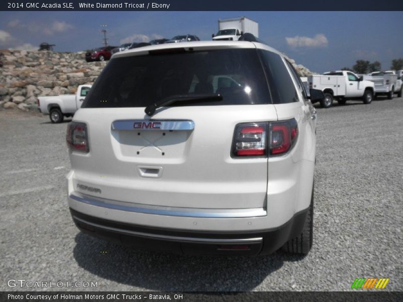 White Diamond Tricoat / Ebony 2014 GMC Acadia SLE