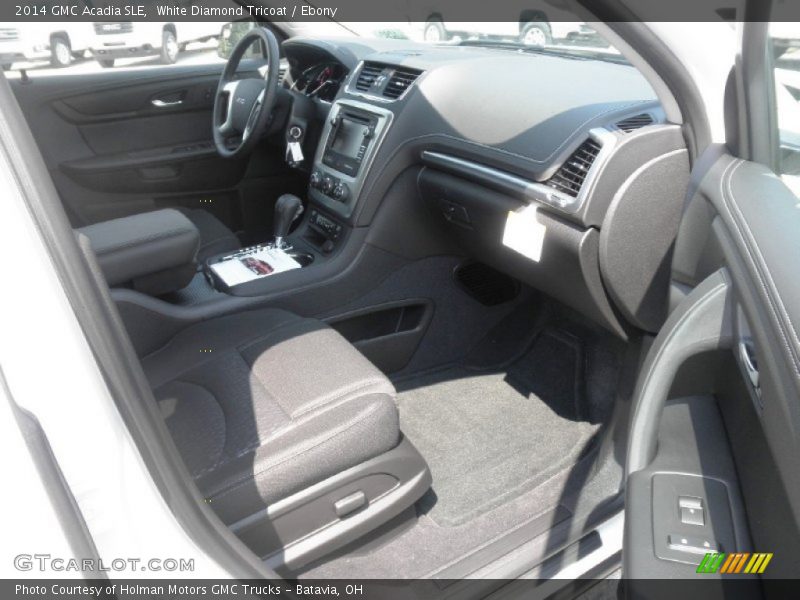 White Diamond Tricoat / Ebony 2014 GMC Acadia SLE