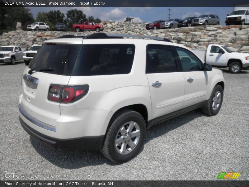 White Diamond Tricoat / Ebony 2014 GMC Acadia SLE