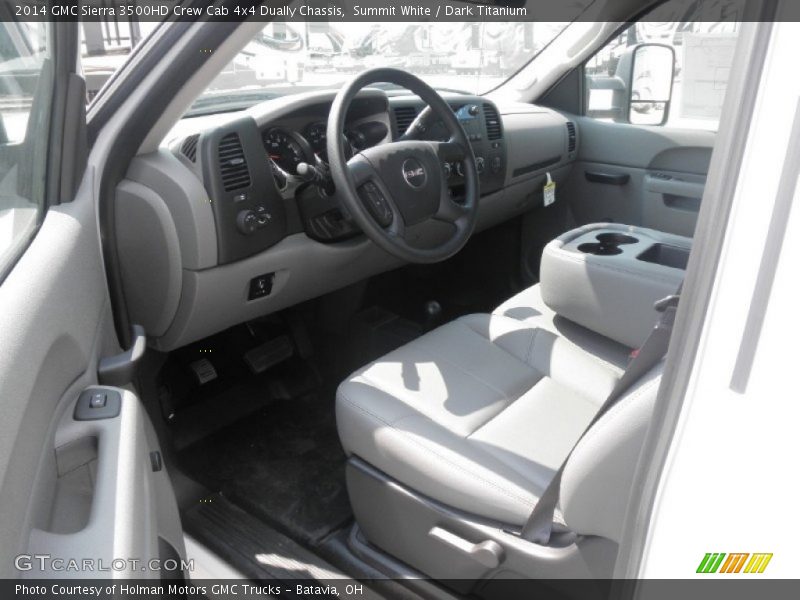 Summit White / Dark Titanium 2014 GMC Sierra 3500HD Crew Cab 4x4 Dually Chassis