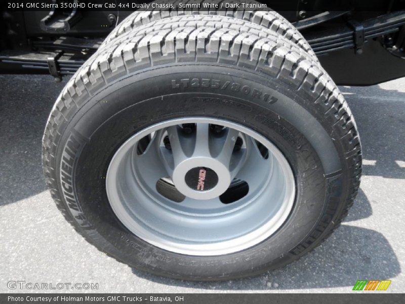 Summit White / Dark Titanium 2014 GMC Sierra 3500HD Crew Cab 4x4 Dually Chassis