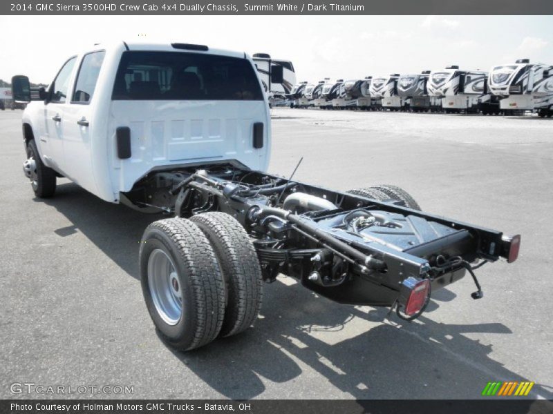  2014 Sierra 3500HD Crew Cab 4x4 Dually Chassis Summit White