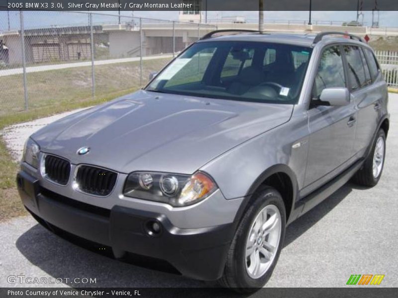 Silver Gray Metallic / Gray Montana Leather 2005 BMW X3 3.0i