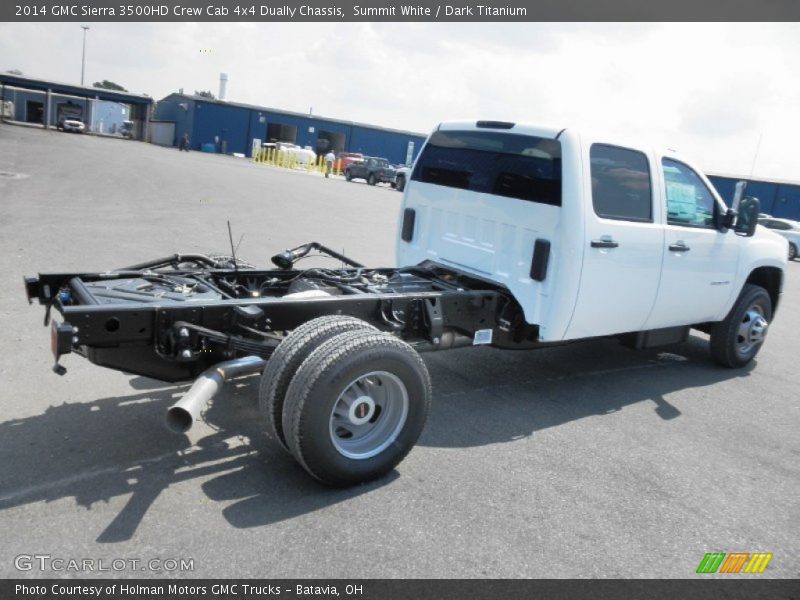 Summit White / Dark Titanium 2014 GMC Sierra 3500HD Crew Cab 4x4 Dually Chassis