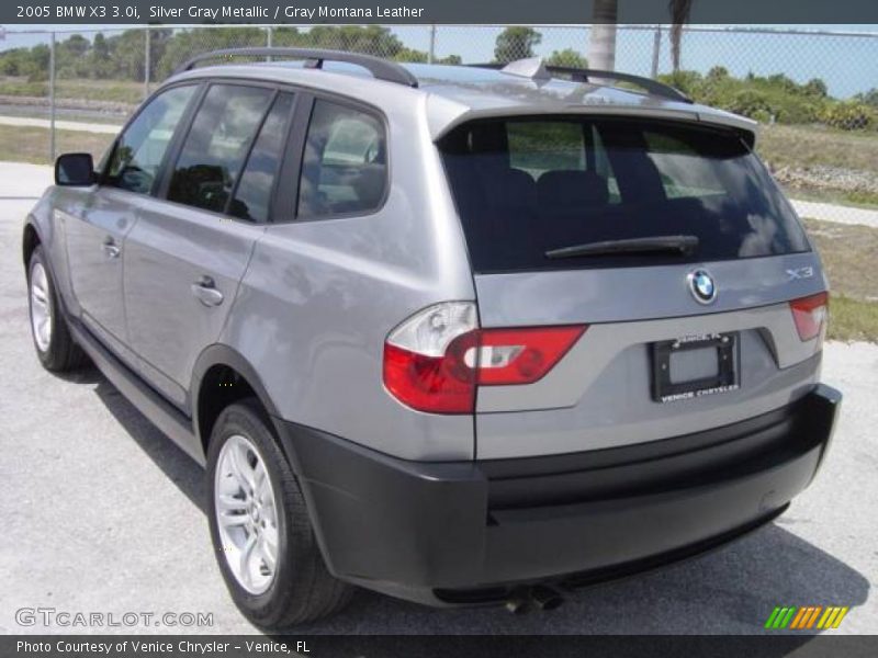 Silver Gray Metallic / Gray Montana Leather 2005 BMW X3 3.0i