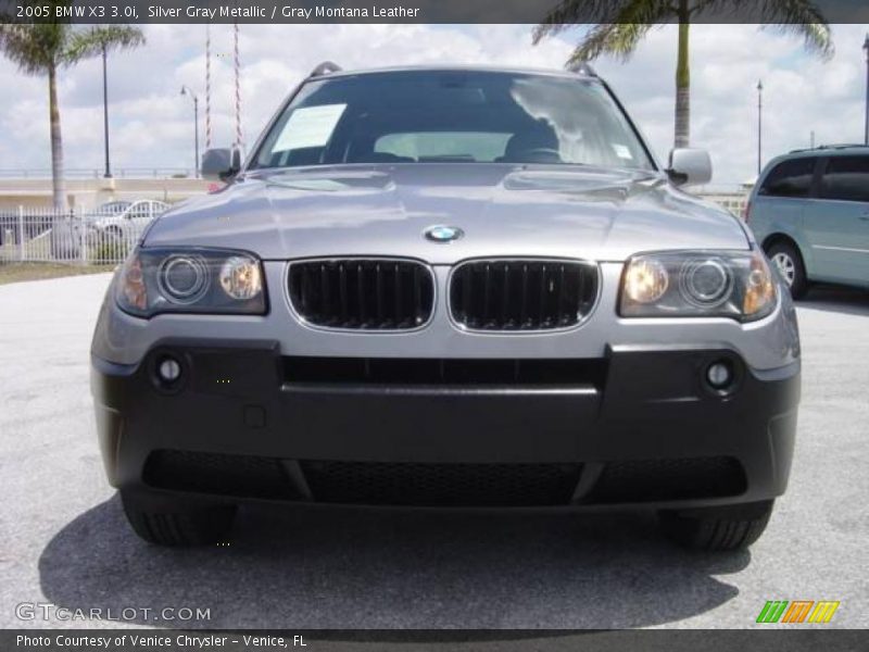 Silver Gray Metallic / Gray Montana Leather 2005 BMW X3 3.0i