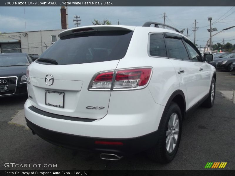 Crystal White Pearl Mica / Black 2008 Mazda CX-9 Sport AWD