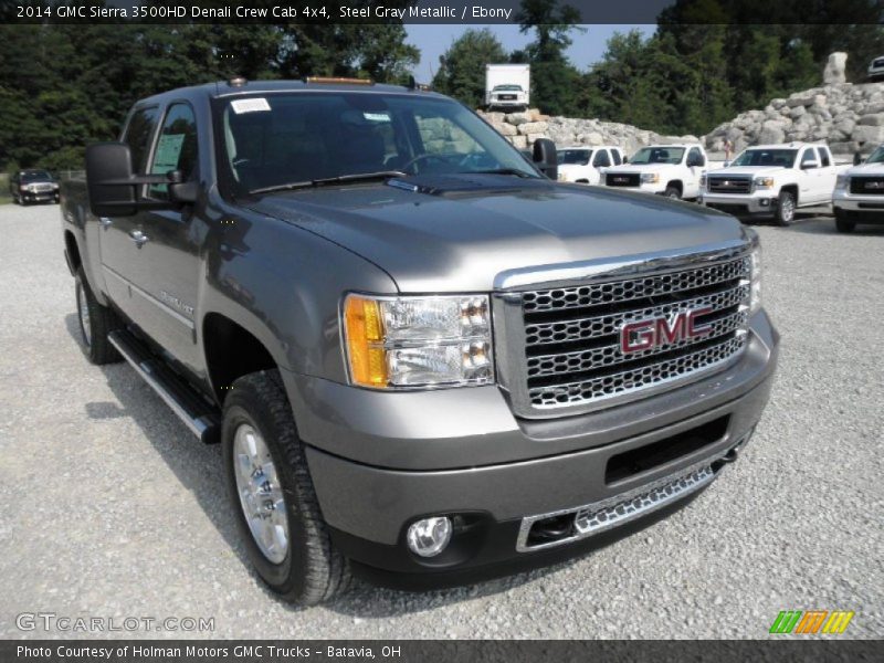 Steel Gray Metallic / Ebony 2014 GMC Sierra 3500HD Denali Crew Cab 4x4