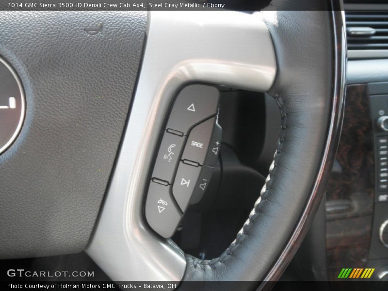 Steel Gray Metallic / Ebony 2014 GMC Sierra 3500HD Denali Crew Cab 4x4
