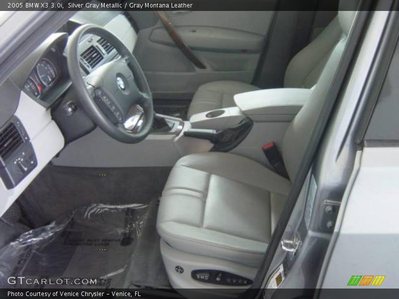 Silver Gray Metallic / Gray Montana Leather 2005 BMW X3 3.0i