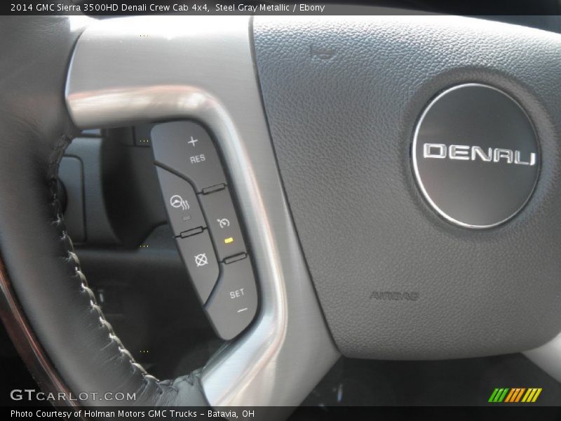 Steel Gray Metallic / Ebony 2014 GMC Sierra 3500HD Denali Crew Cab 4x4