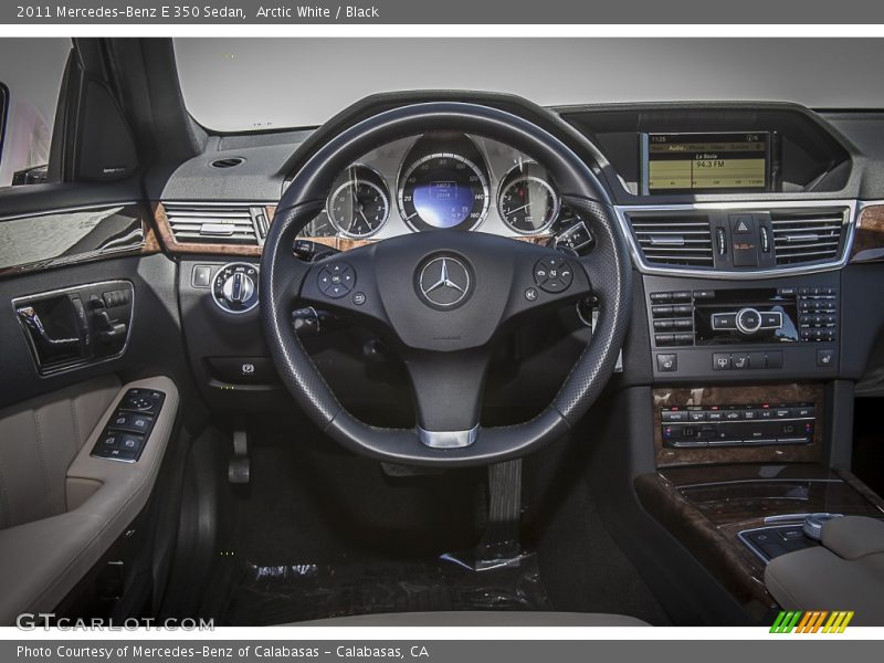 Arctic White / Black 2011 Mercedes-Benz E 350 Sedan