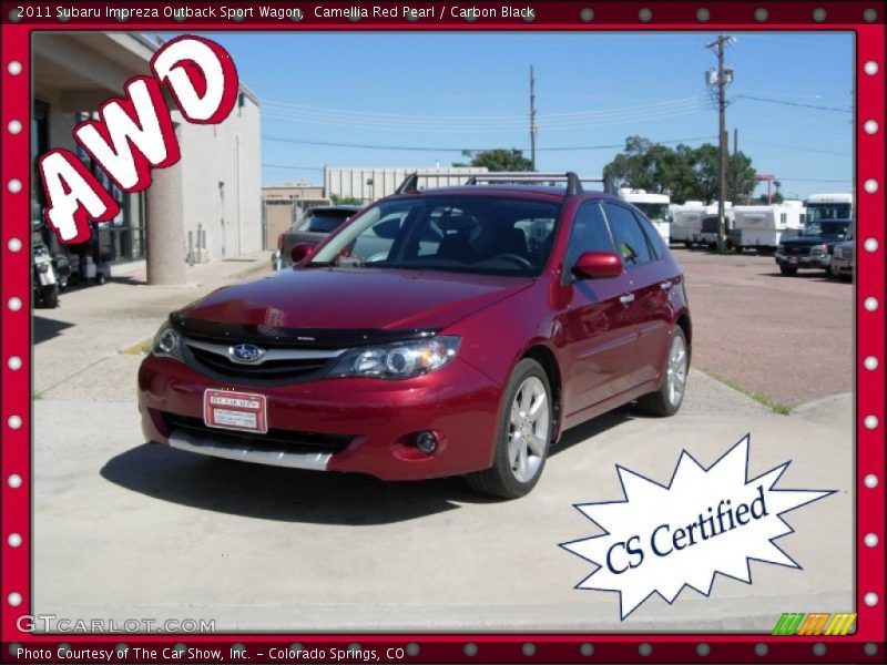 Camellia Red Pearl / Carbon Black 2011 Subaru Impreza Outback Sport Wagon