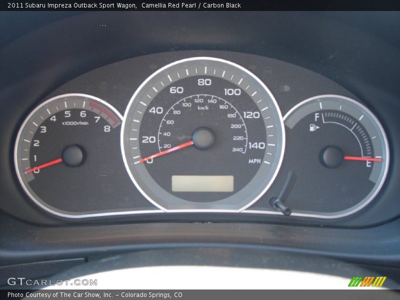 Camellia Red Pearl / Carbon Black 2011 Subaru Impreza Outback Sport Wagon