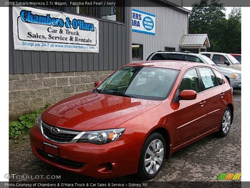 Paprika Red Pearl / Ivory 2009 Subaru Impreza 2.5i Wagon