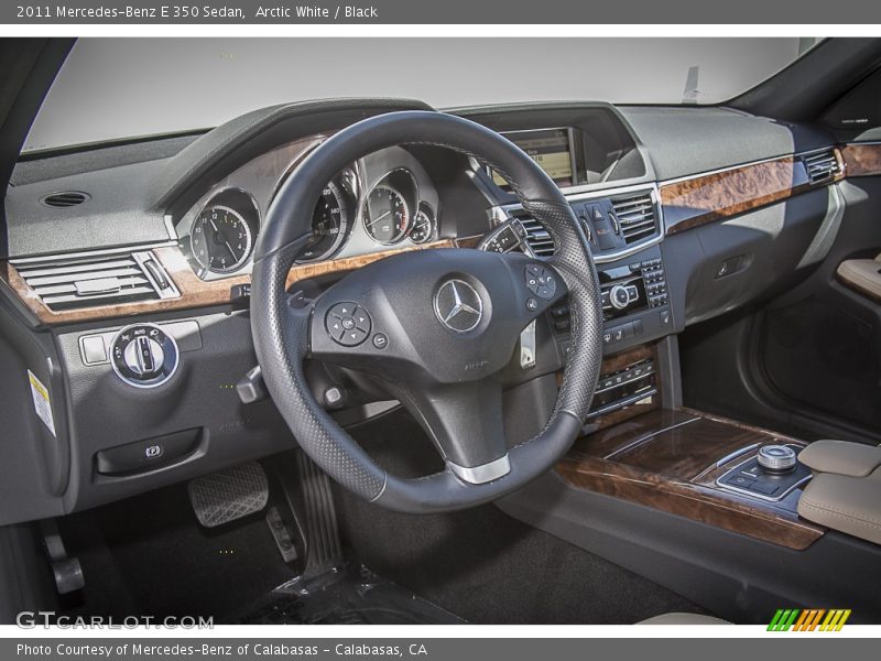 Arctic White / Black 2011 Mercedes-Benz E 350 Sedan